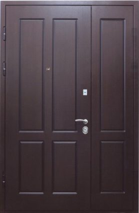 Дверь входная уличная утепленная ДВН-2/2 (цвет дуба темный) Премиум